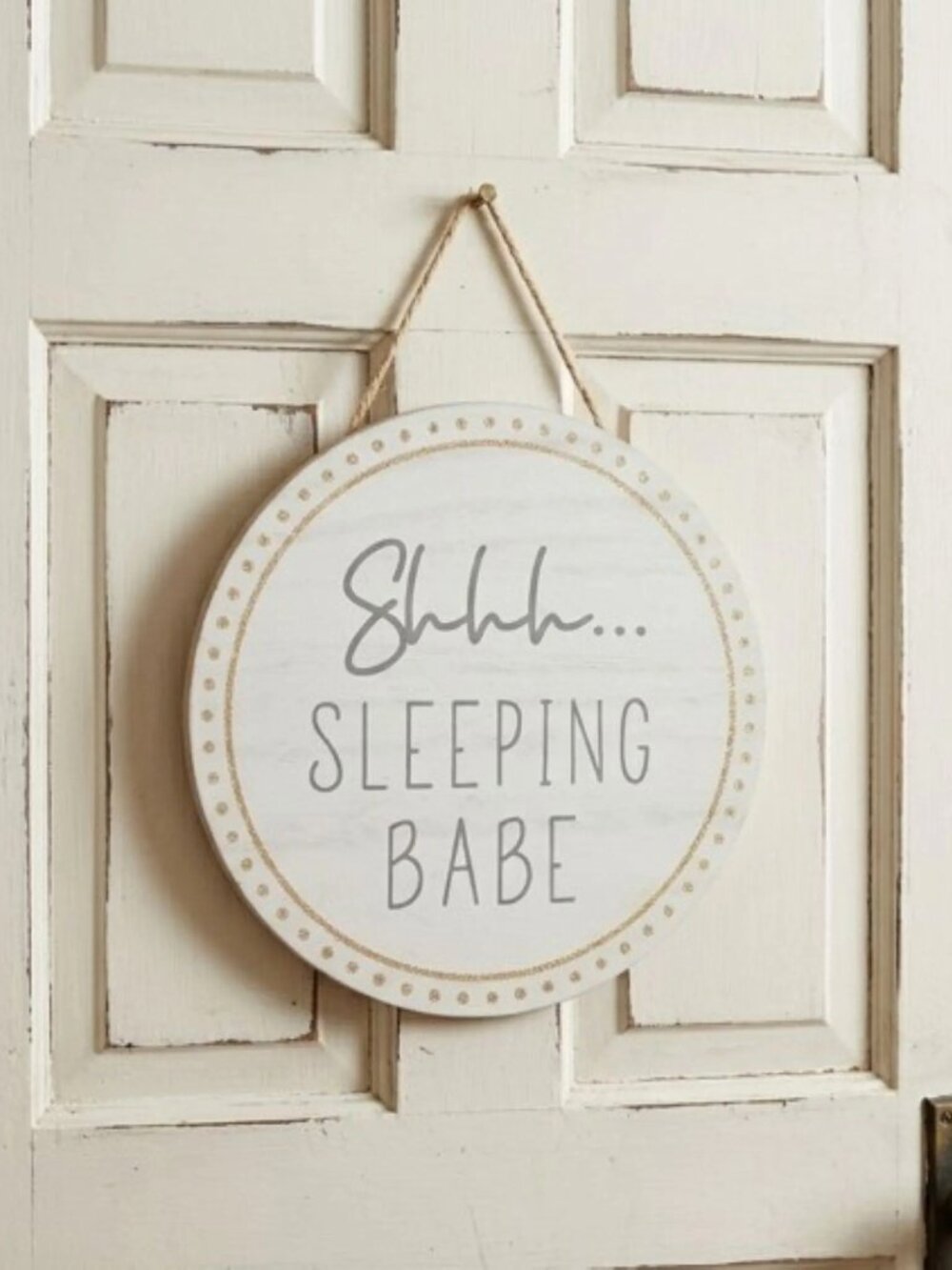 Shhh.. Sleeping Babe Wooden Sign Wall Decor Farmhouse Nursery Gift